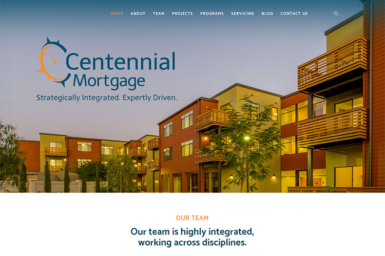 New Centennial home page